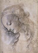 LEONARDO da Vinci Woman portrait oil painting on canvas